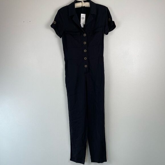 NWT Sanctuary Black Tencel Jump Suit Size XS - Picture 1 of 7